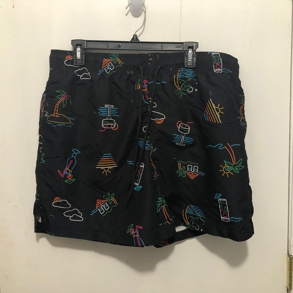 Jake Austin Drinks Beach Vacation Swim Shorts Large